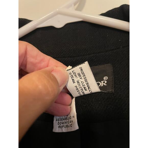 Sag Harbor black wool blazer collar button pockets lined shoulder pads  18 - Picture 8 of 8